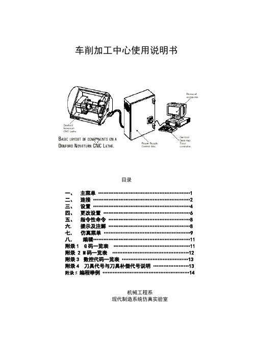 车削加工中心使用说明