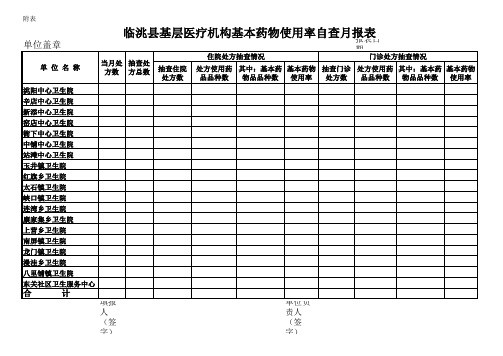 基药使用率月报表