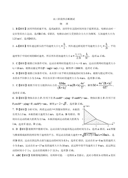 河南省金太阳2024-2025学年高三11月阶段性诊断考试(24-186C)物理详解