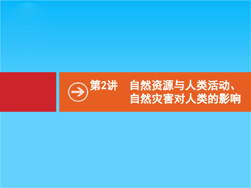 【高优设计】高考地理·湘教版 一轮复习课件 4.2自然资源与人类活动、自然灾害对人类的影响