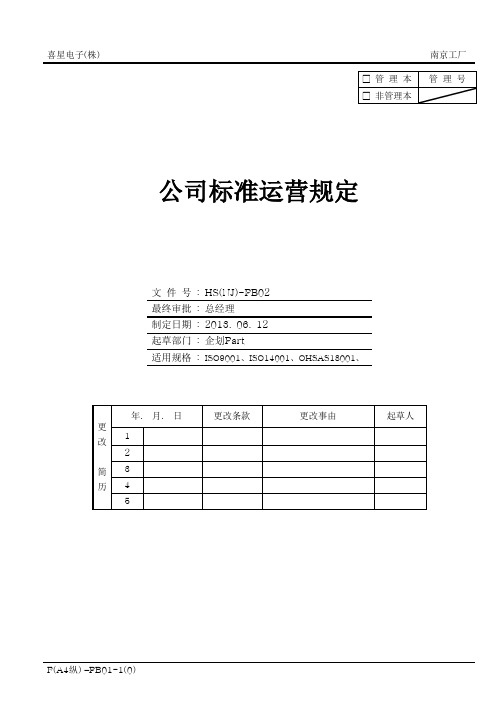 16.HS(NJ)-PB02 公司标准运营规则(中文)