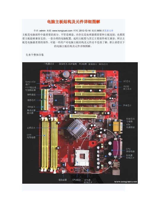 电脑主板结构及元件详细图解