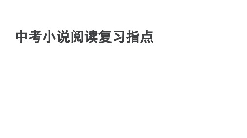 中考小说阅读指导——理清思路,整体把握内容课件(共20张幻灯片)