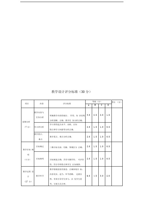 浙江师范大学师范技能考核评价标准