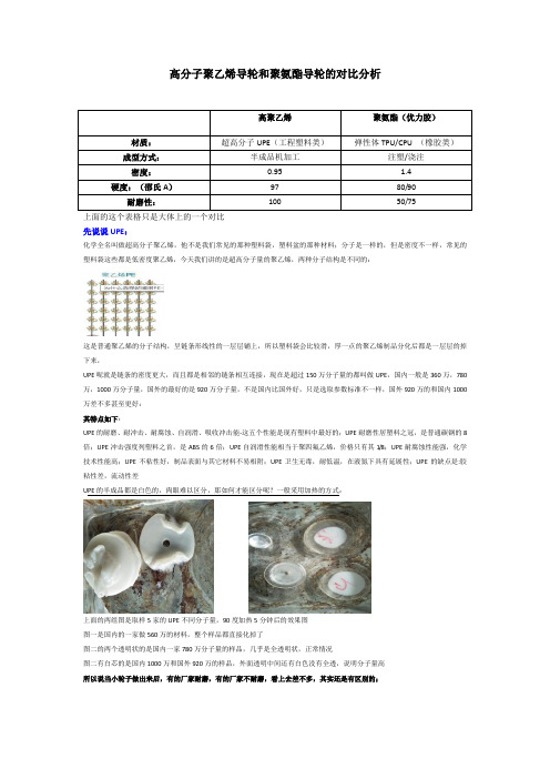 高分子聚乙烯导轮和聚氨酯导轮的对比分析