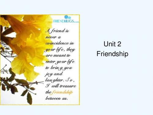 冀教版必修1Unit 2《Friendship》ppt课件