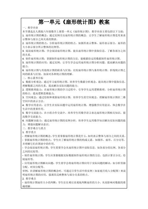 第一单元《扇形统计图》教案