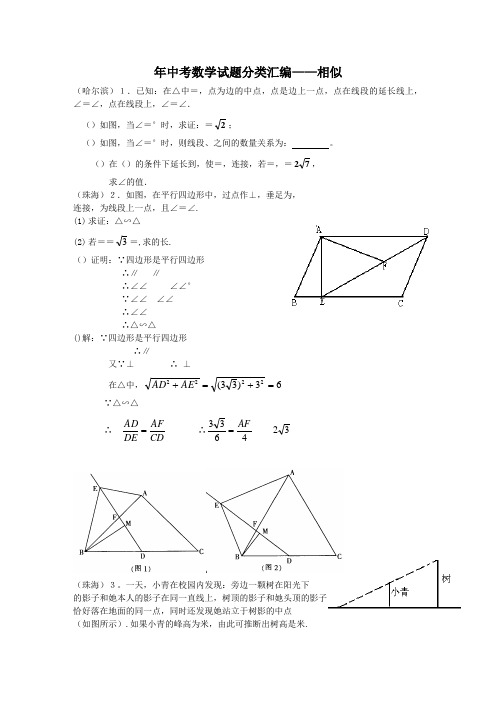 2010中考数学试题分类汇编-相似