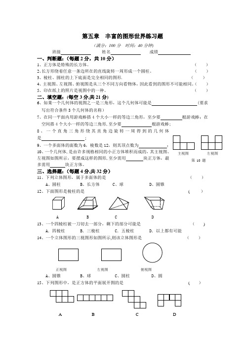 丰富的图形世界练习题【范本模板】