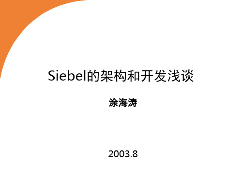 Siebel的架构和开发