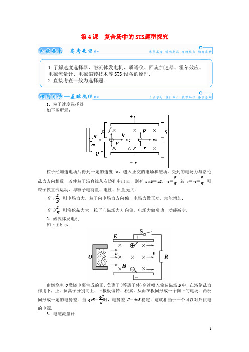 高考物理总复习(知能要求+课前自修+随堂训练)第九章第4课 复合场中的STS 题型探究