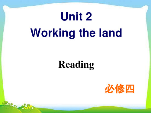 新人教版高中英语必修四 Unit 2 Reading教学课件