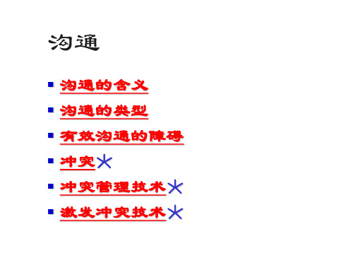 第三节沟通重点沟通的概念五种正式沟通网络链式环式Y式轮式全通道式沟通障碍及克服ppt课件