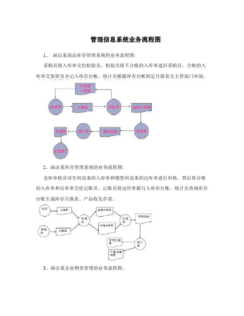 管理信息系统业务流程图