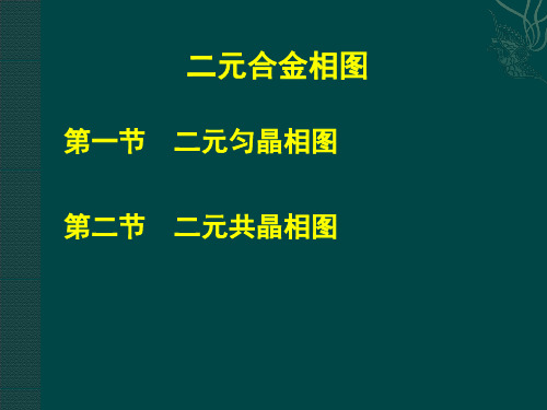 二元合金相图 优质课件