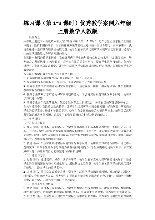 练习课(第1~3课时)优秀教学案例六年级上册数学人教版