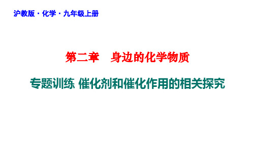 中考化学专题训练催化剂和催化作用的相关探究课件