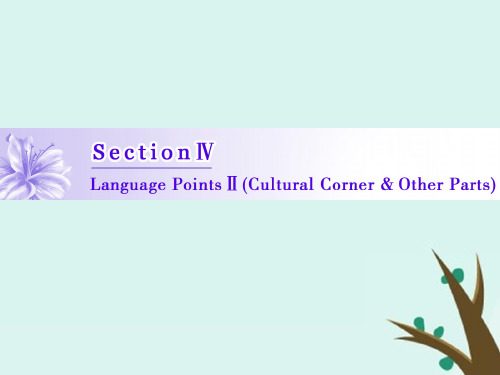 2018_2019学年高中英语Module3ForeignFoodSectionⅣLanguagePointsⅡ(CulturalCorner