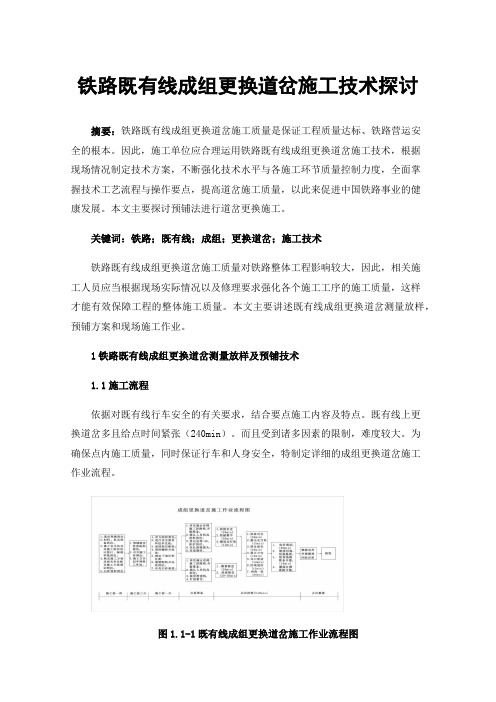 铁路既有线成组更换道岔施工技术探讨