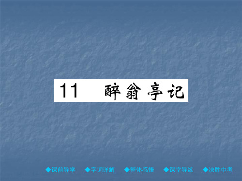九年级语文上册课件:11 醉翁亭记(共40张PPT)