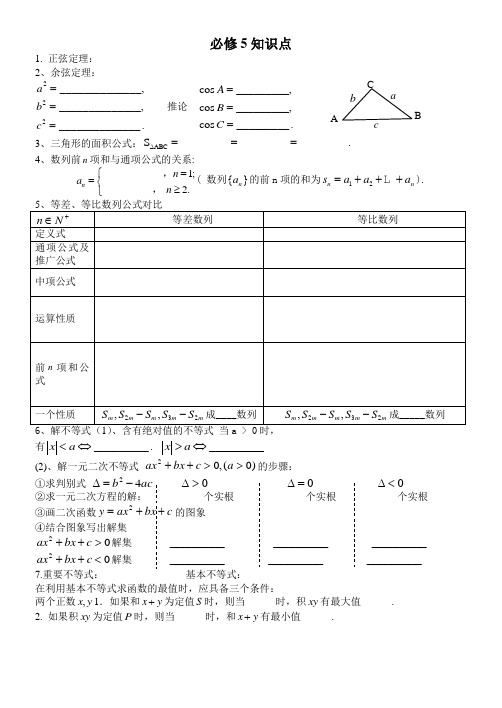 必修5知识点