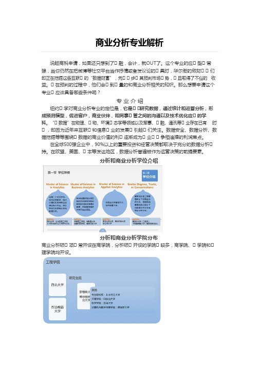 留学热门专业：商业分析解析