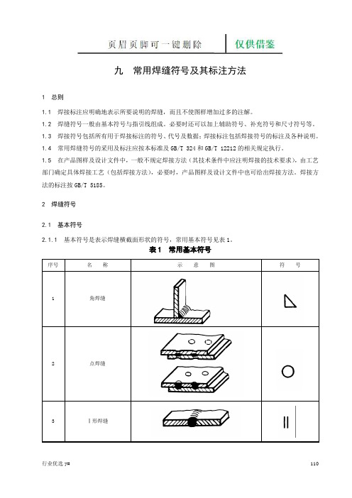 常用焊缝符号及其标注方法(务实运用)