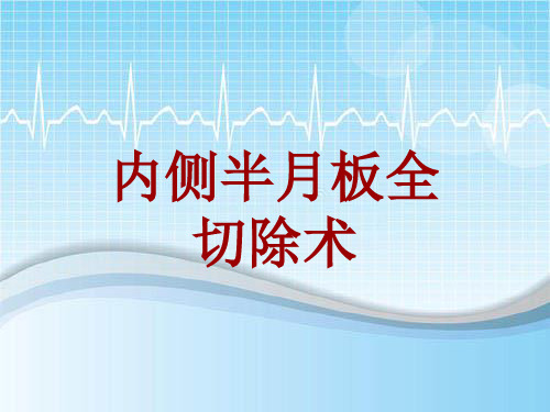 外科手术教学资料：内侧半月板全切除术讲解模板