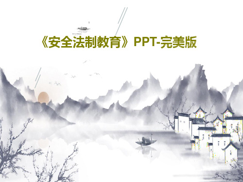 《安全法制教育》PPT-完美版PPT共18页