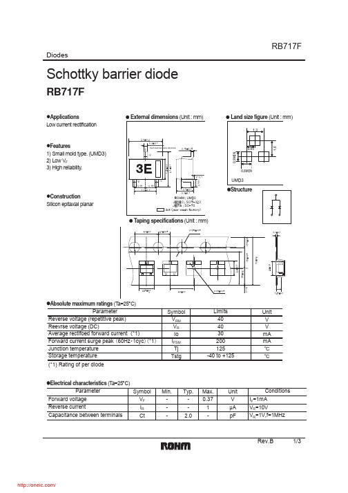 RB717FT106;中文规格书,Datasheet资料