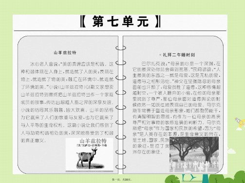 高中语文第七单元第13课山羊兹拉特课件新人教版选修《外国小说欣赏》