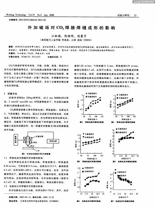 外加磁场对CO2焊接焊缝成形的影响