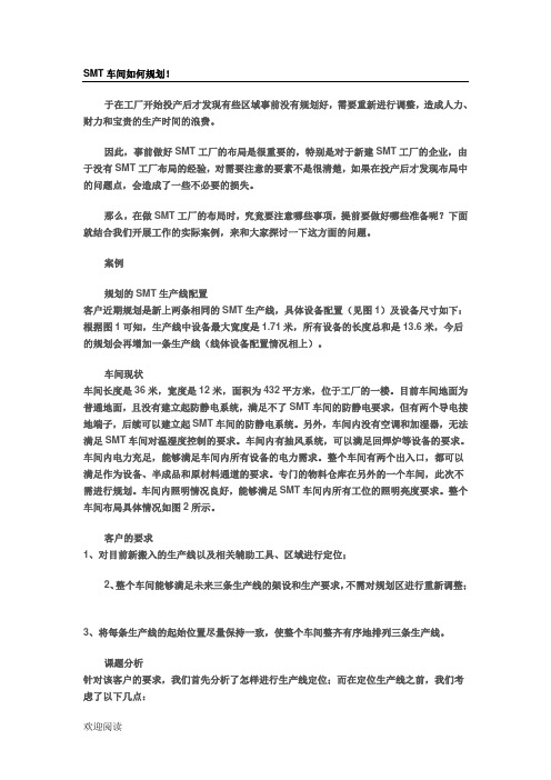 SMT车间如何规划