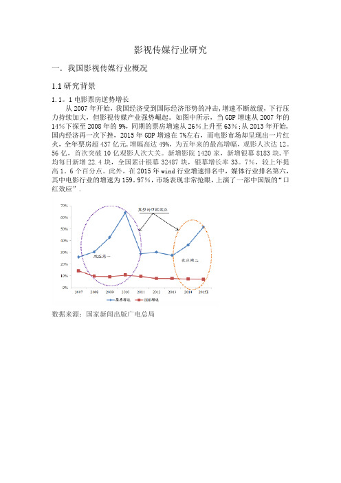 影视传媒行业研究