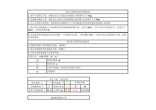 供暖管道热补偿计算