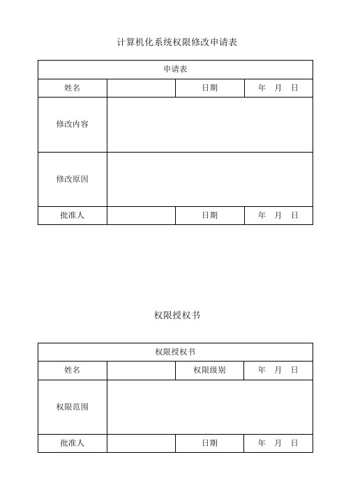 GMP计算机化系统权限管理