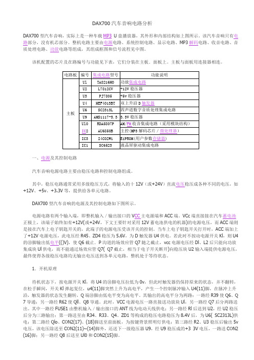 DAX700汽车音响电路分析