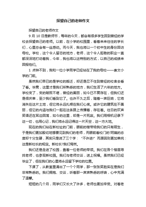 探望自己的老师作文