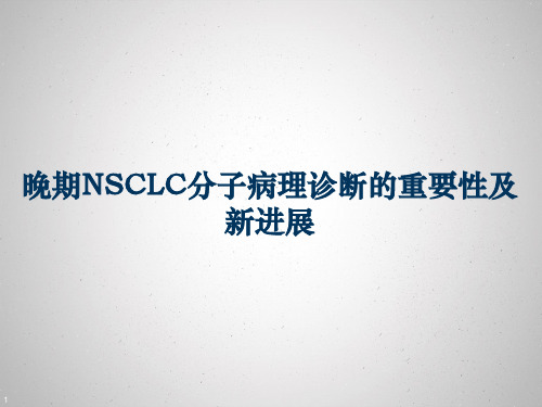 晚期nsclc分子病理诊断的重要性及新进展课件