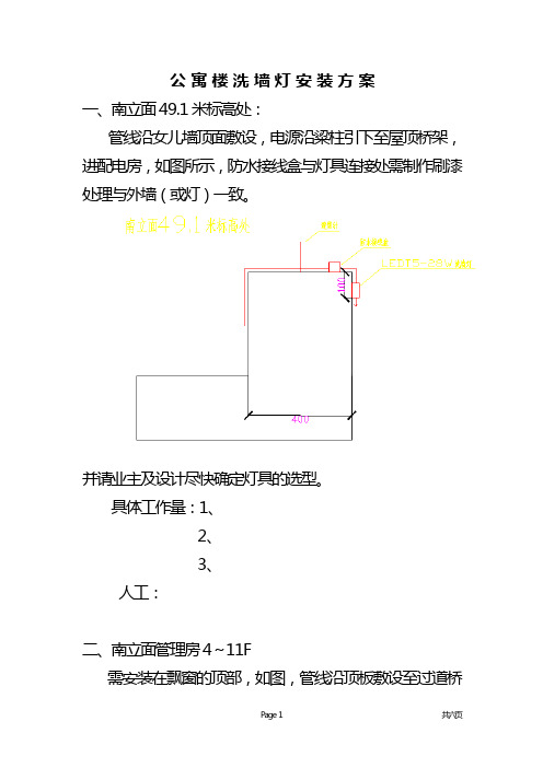 洗墙灯方案