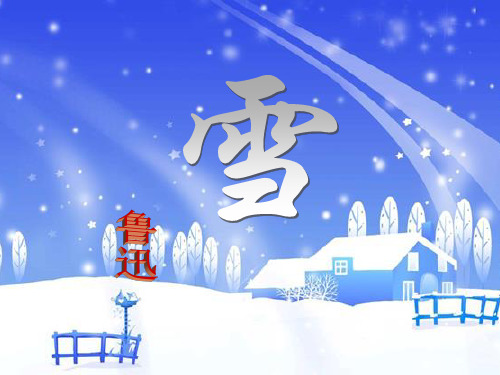 《雪》课件PPT文档