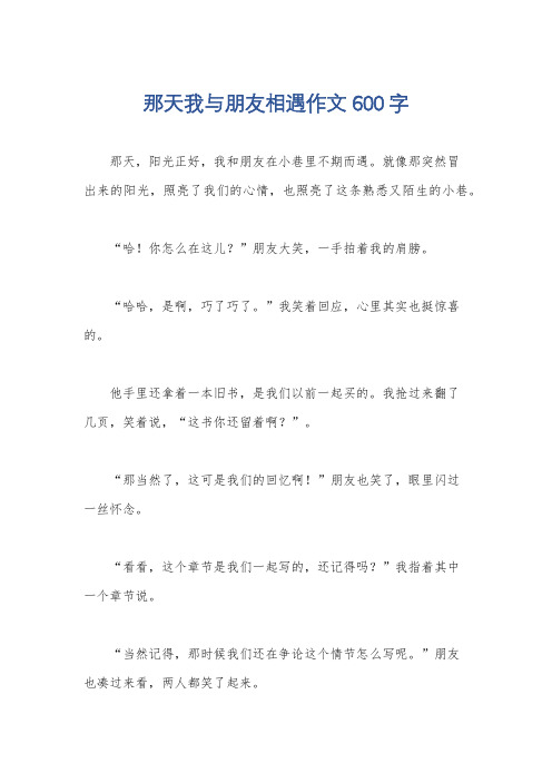 那天我与朋友相遇作文600字