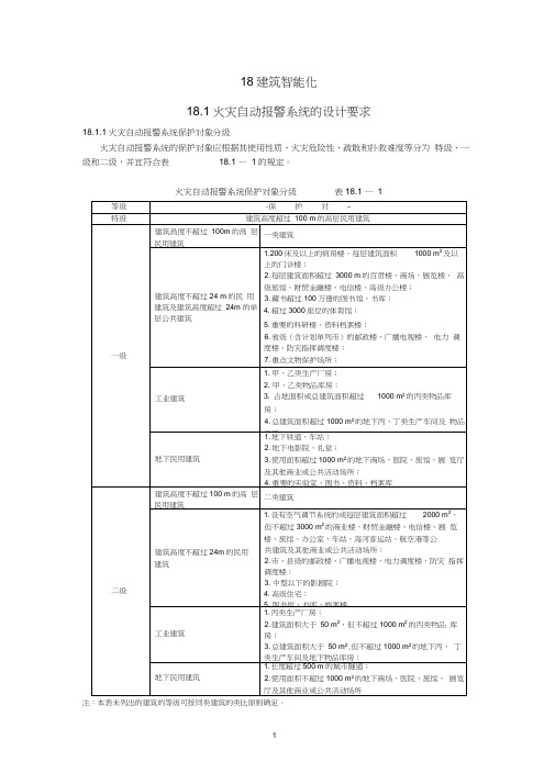 火灾自动报警系统的设计要求