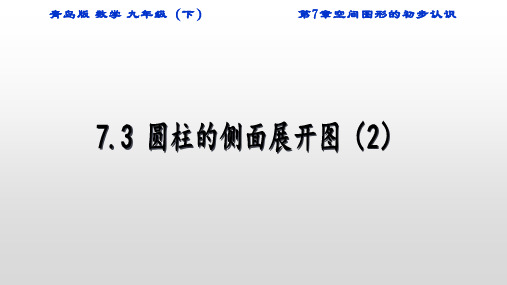 7-3圆柱的侧面展开图(2)课件   2022--2023学年人教版九年级数学下册