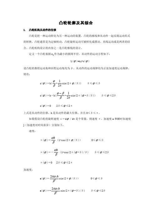 凸轮廓线设计MATLAB程序