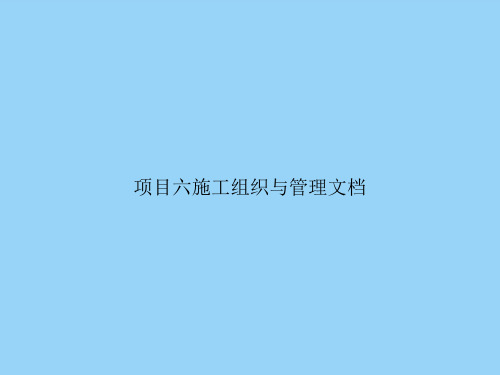 项目六施工组织与管理文档