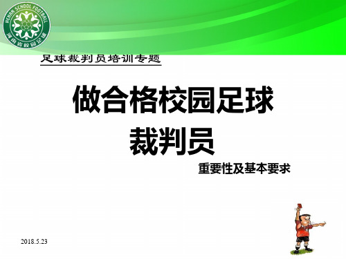 裁判员重要性及基本素质要求