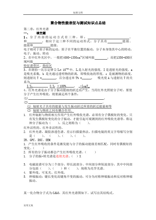 聚合物性能表征与测试知识点总结材料