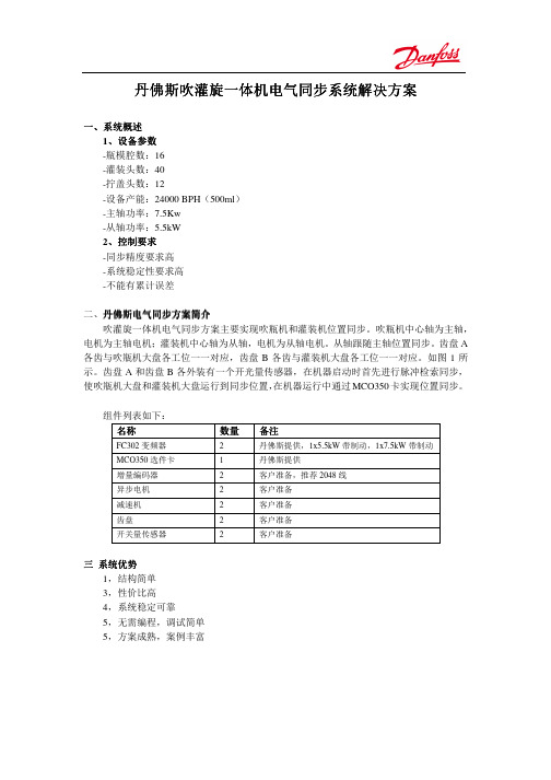 danfoss灌旋一体机电气同步解决方案