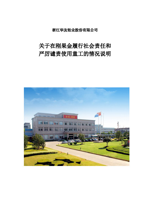 华友在刚果金履行社会责任的情况说明-浙江华友钴业股份有限公司